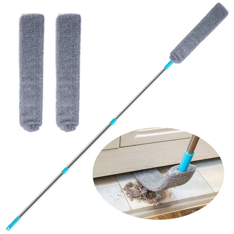 Dust brush under appliance gap duster