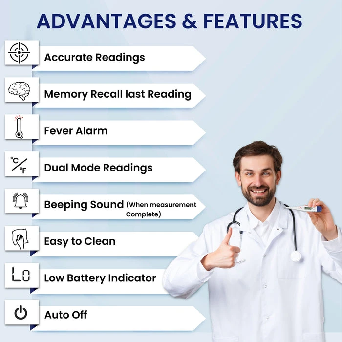 Easy Care Rigid Digital Thermometer for Kids & Adults - image 9
