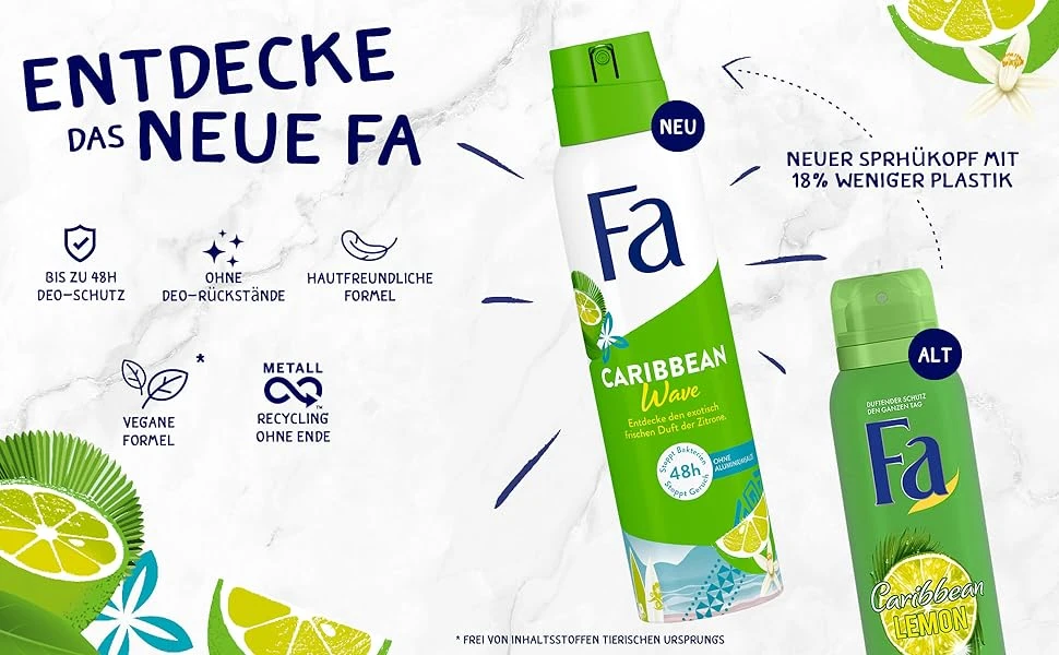 Fa Caribbean Wave Deodorant Body Spray 150ml - image 4