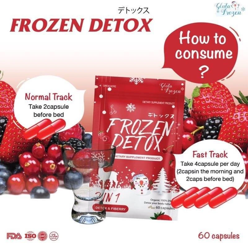 Frozen Detox Dietary Supplement 60 Capsule Fat Burn - image 2