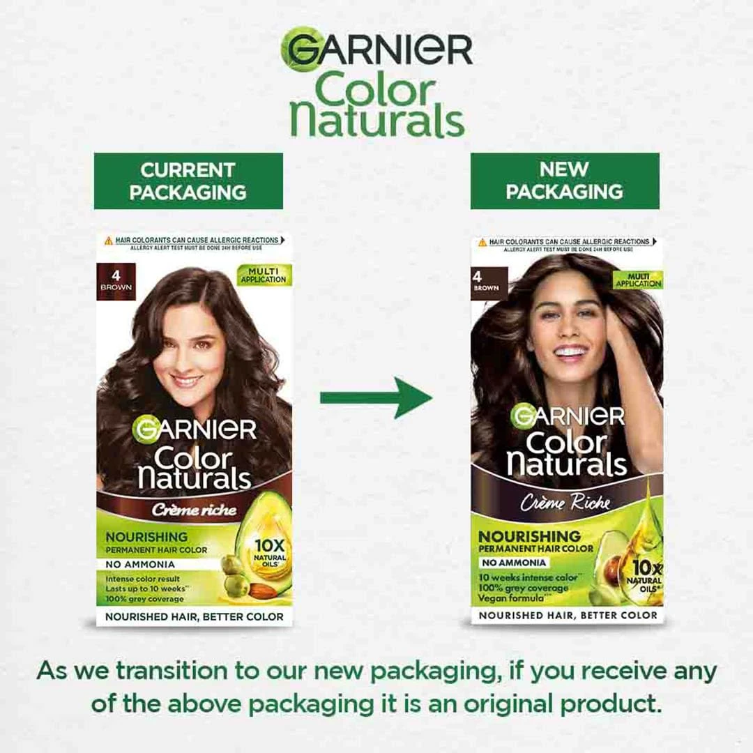 Garnier Hair Color No 4 Brown 70ml + 60g Creme - image 5