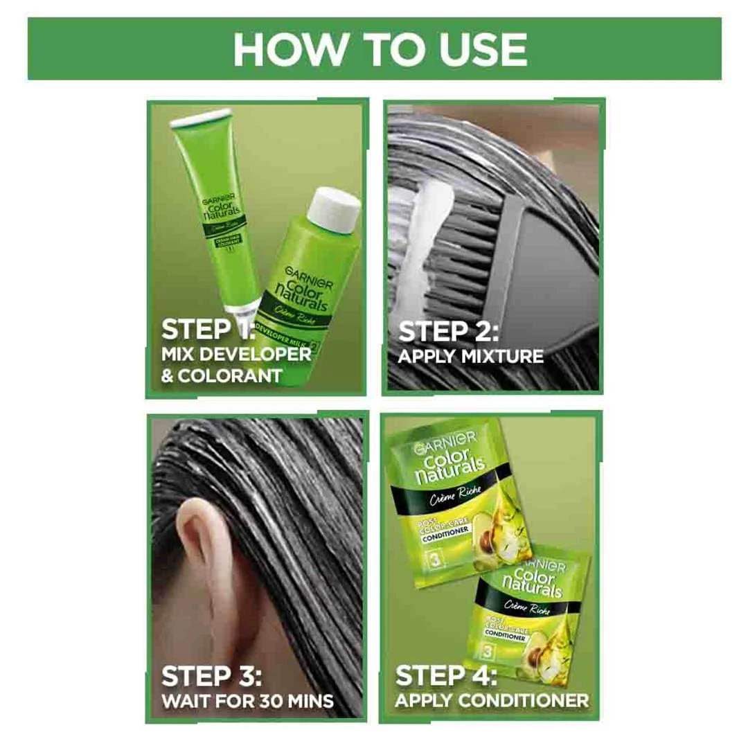 Garnier Hair Color No 4 Brown 70ml + 60g Creme - image 6