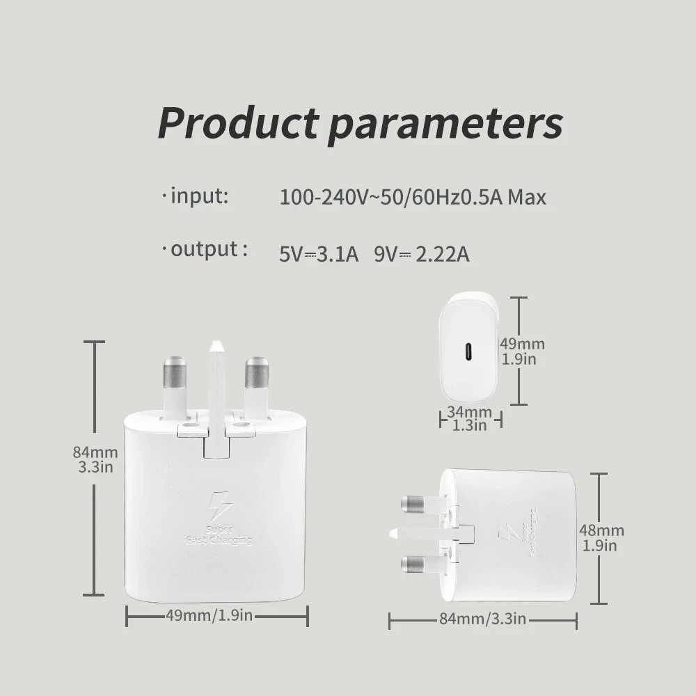 Genuine Samsung 25W PD Adapter Type C Fast Charger UK - image 4