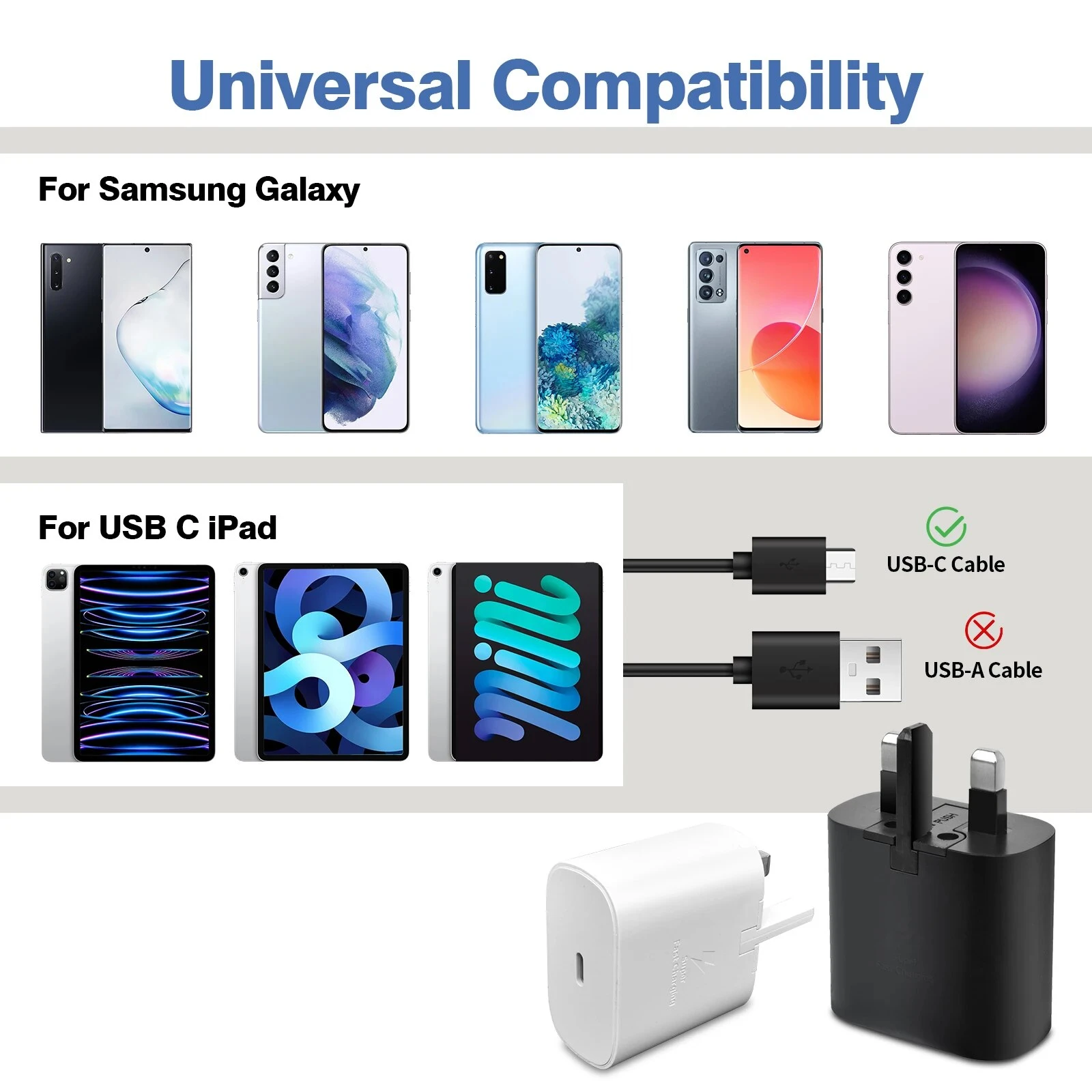 Genuine Samsung 25W PD Adapter Type C Fast Charger UK - image 5