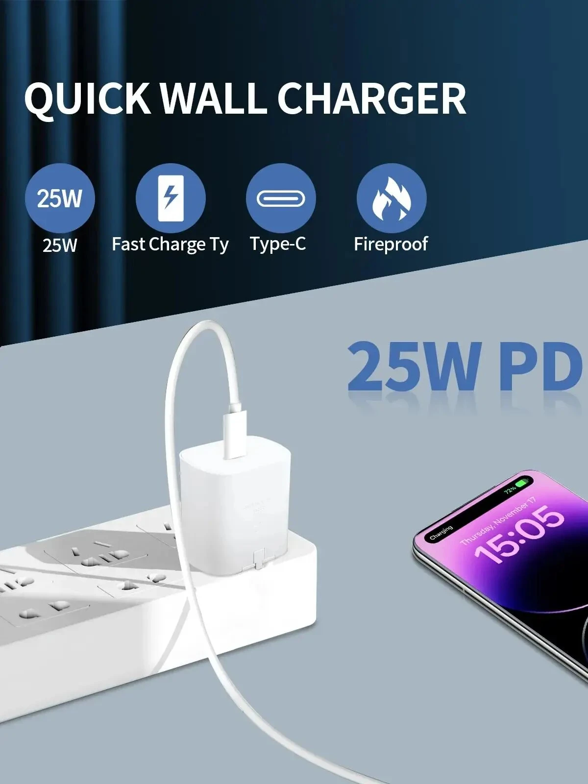 Genuine Samsung 25W PD Adapter Type C Fast Charger UK - image 6