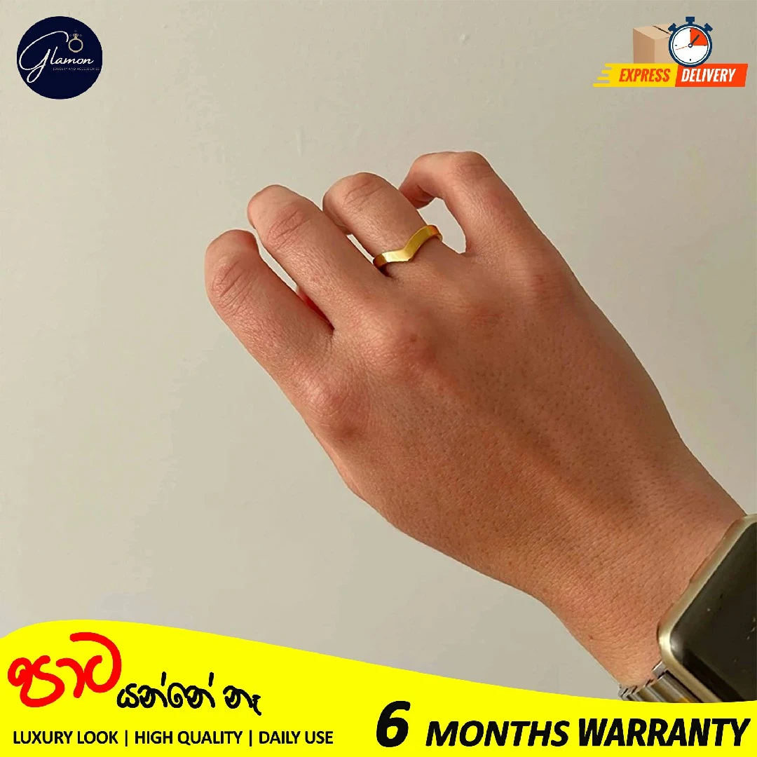 Glamon V Shape Gold Ring For Girls High Quality - image 2