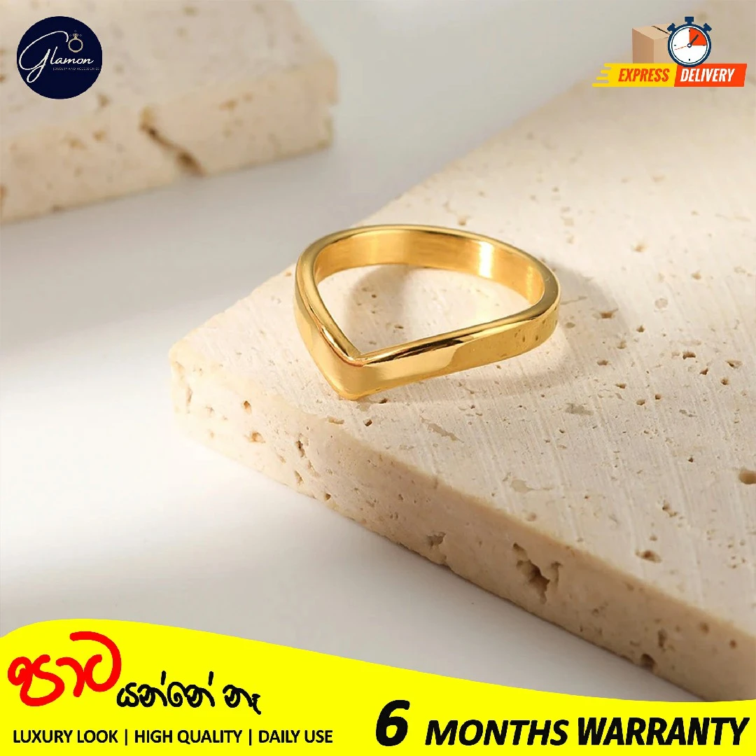 Glamon V Shape Gold Ring For Girls High Quality - image 4