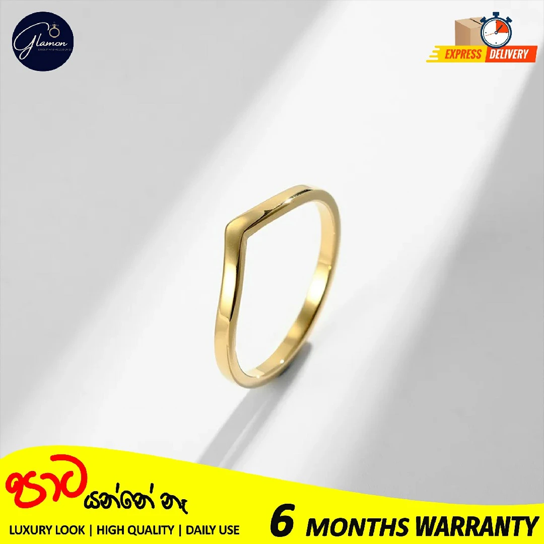 Glamon V Shape Gold Ring For Girls High Quality - image 6