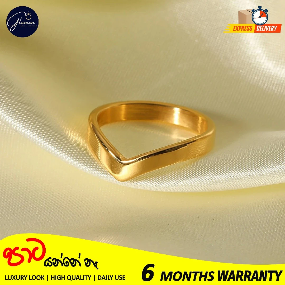 Glamon V Shape Gold Ring For Girls High Quality - image 5