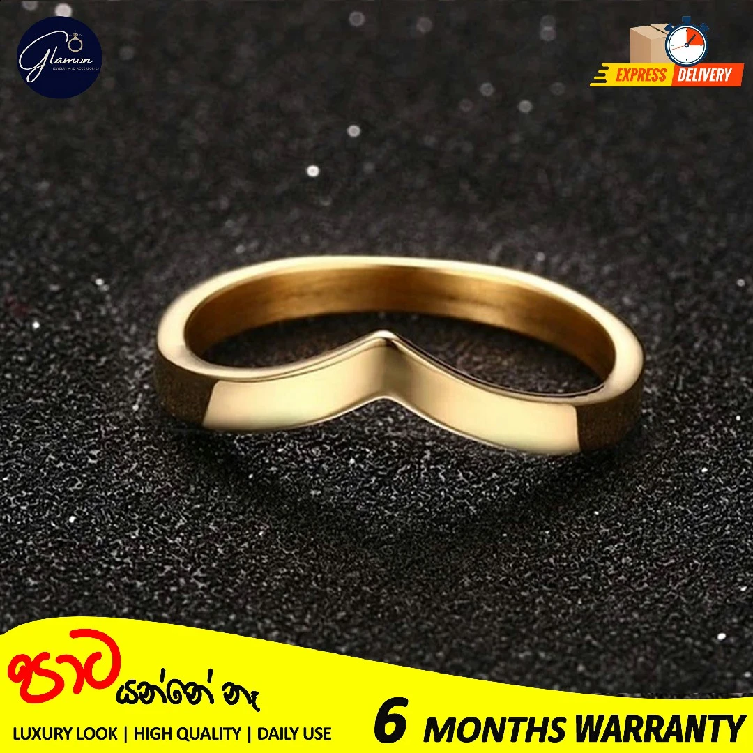 Glamon V Shape Gold Ring For Girls High Quality - image 7