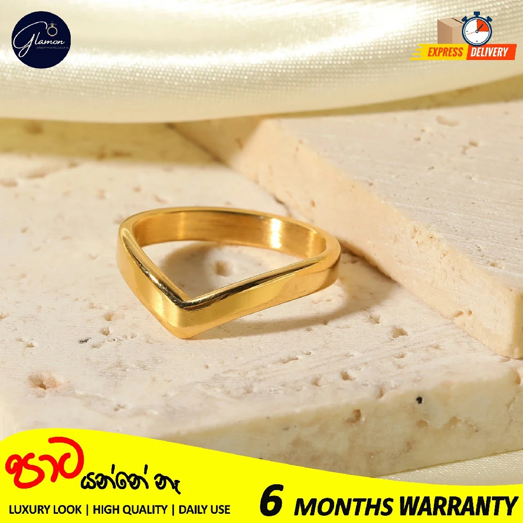 Glamon V Shape Gold Ring For Girls High Quality - image 9
