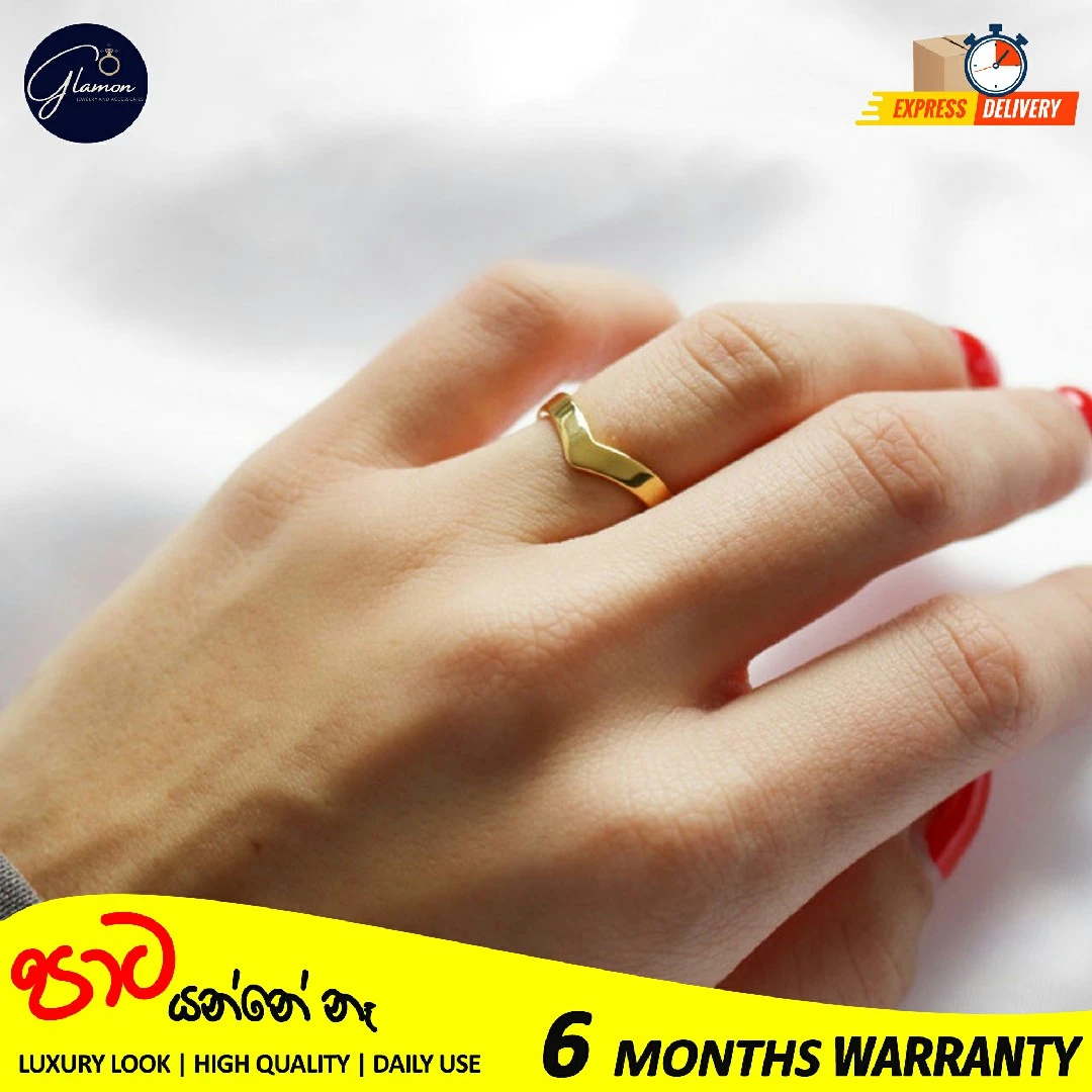 Glamon V Shape Gold Ring For Girls High Quality - image 8