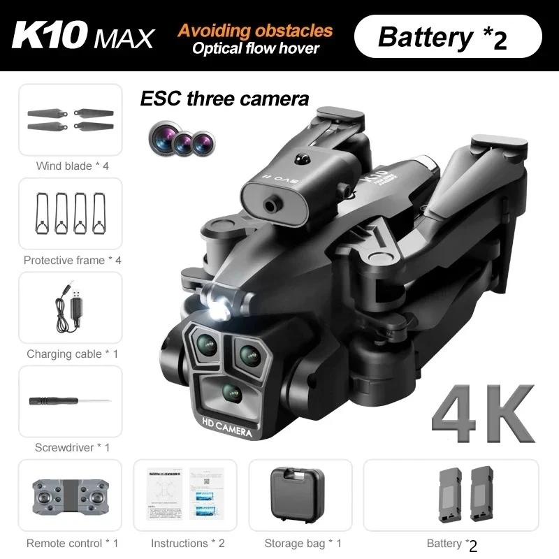 K10 Max Drone Three Camera Obstacle Avoidance Drone - image 7