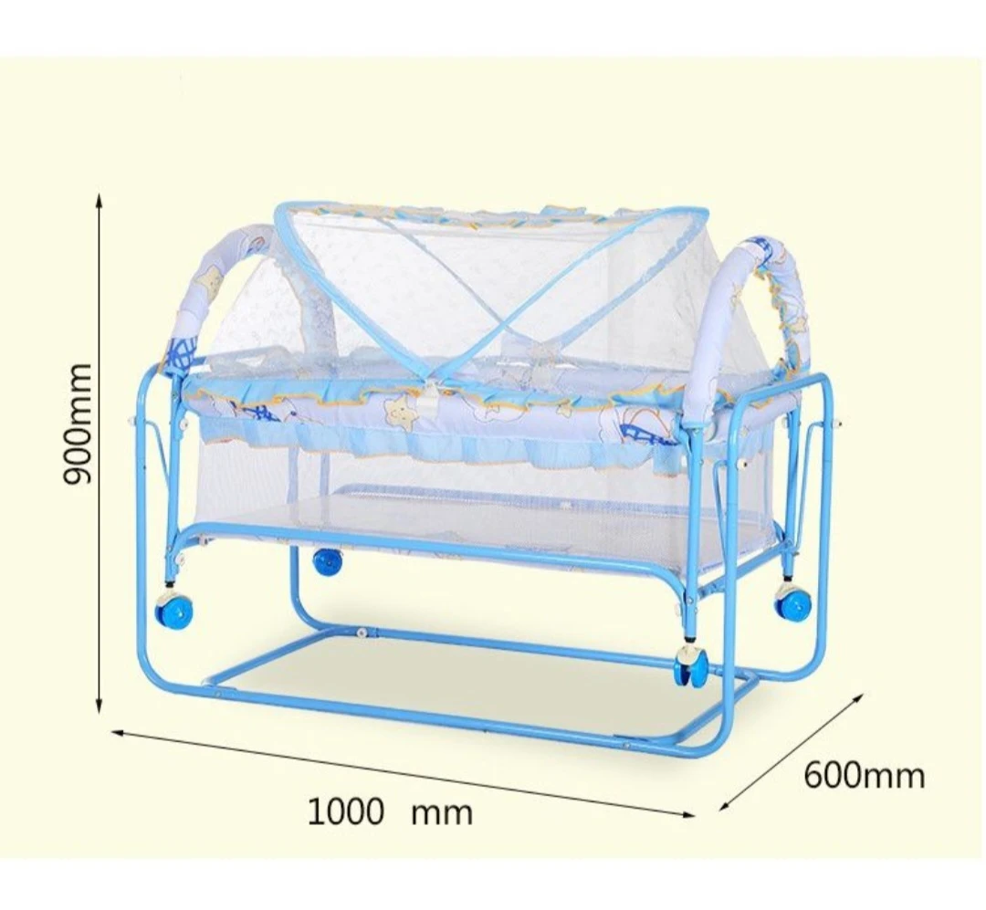 Kids Baby Toddler Steel Swing Cot (Pink) - image 3