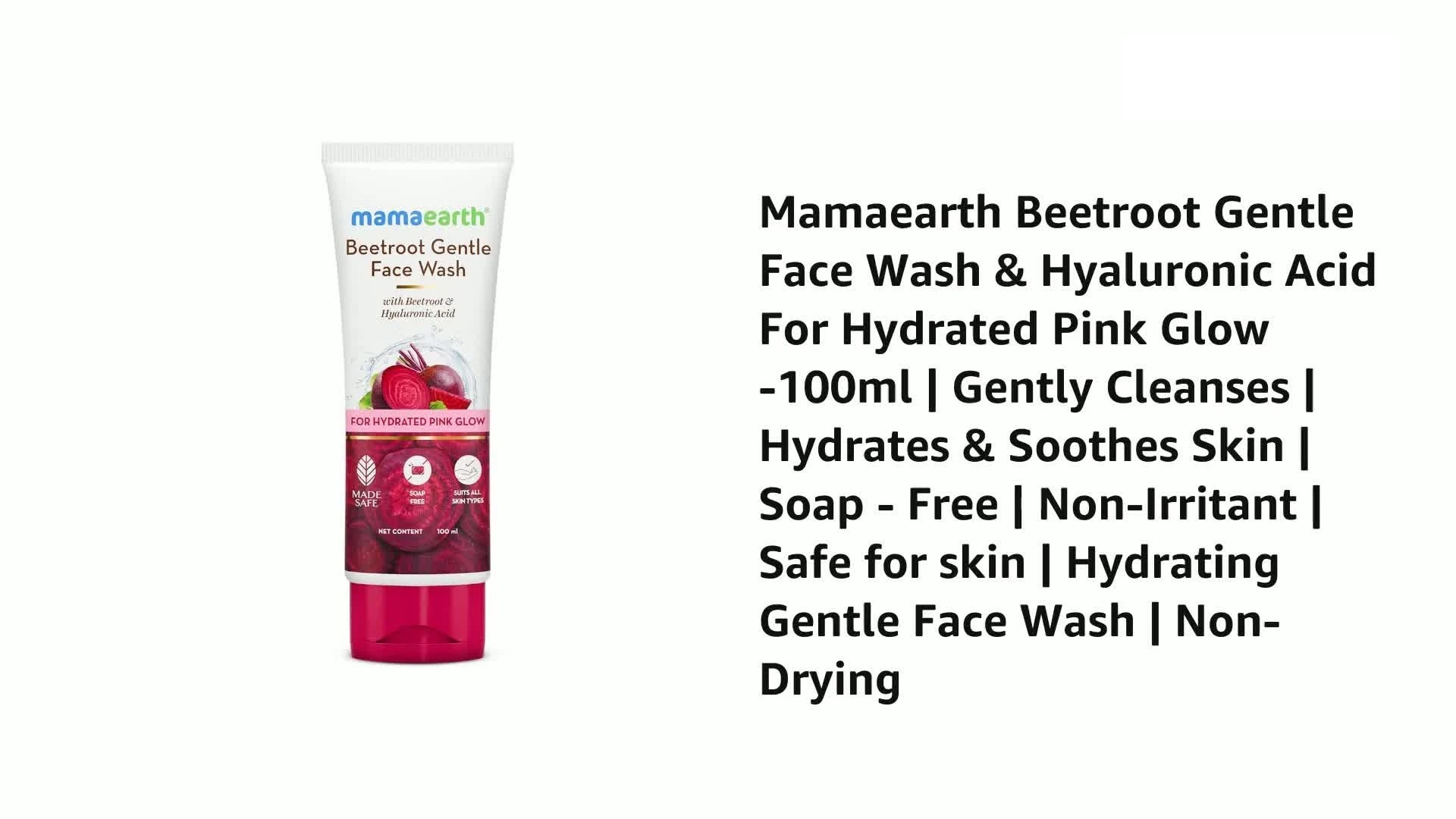 Mamaearth Beetroot Gentle Face Wash 100ml Pink Glow - image 2