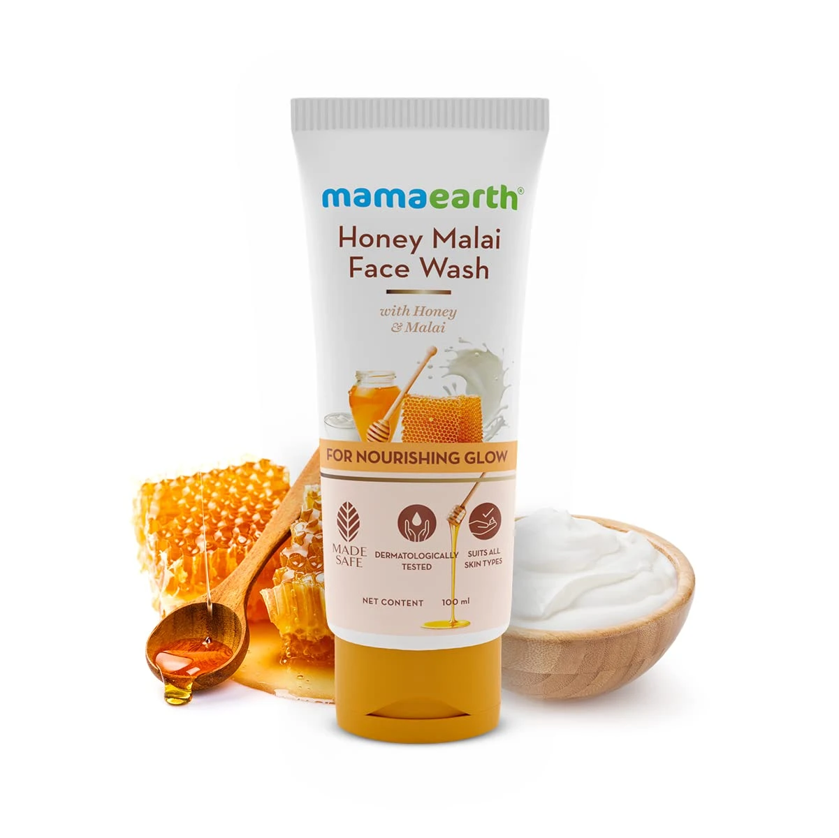 Mamaearth Honey Malai Face Wash 100ml Nourishing Glow - image 5