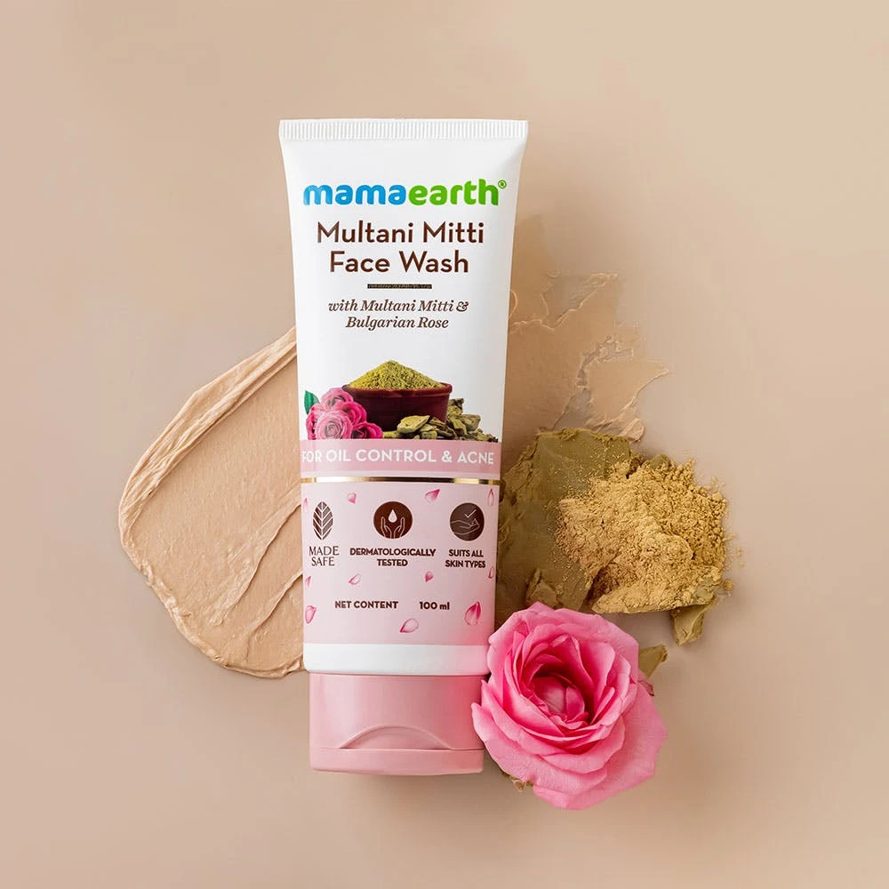 Mamaearth Multani Mitti Face Wash 100ml Oil Control Acne - image 4