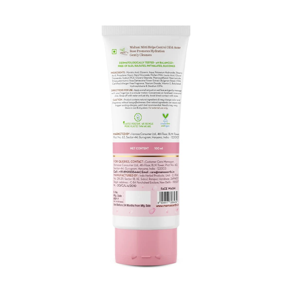 Mamaearth Multani Mitti Face Wash 100ml Oil Control Acne - image 9