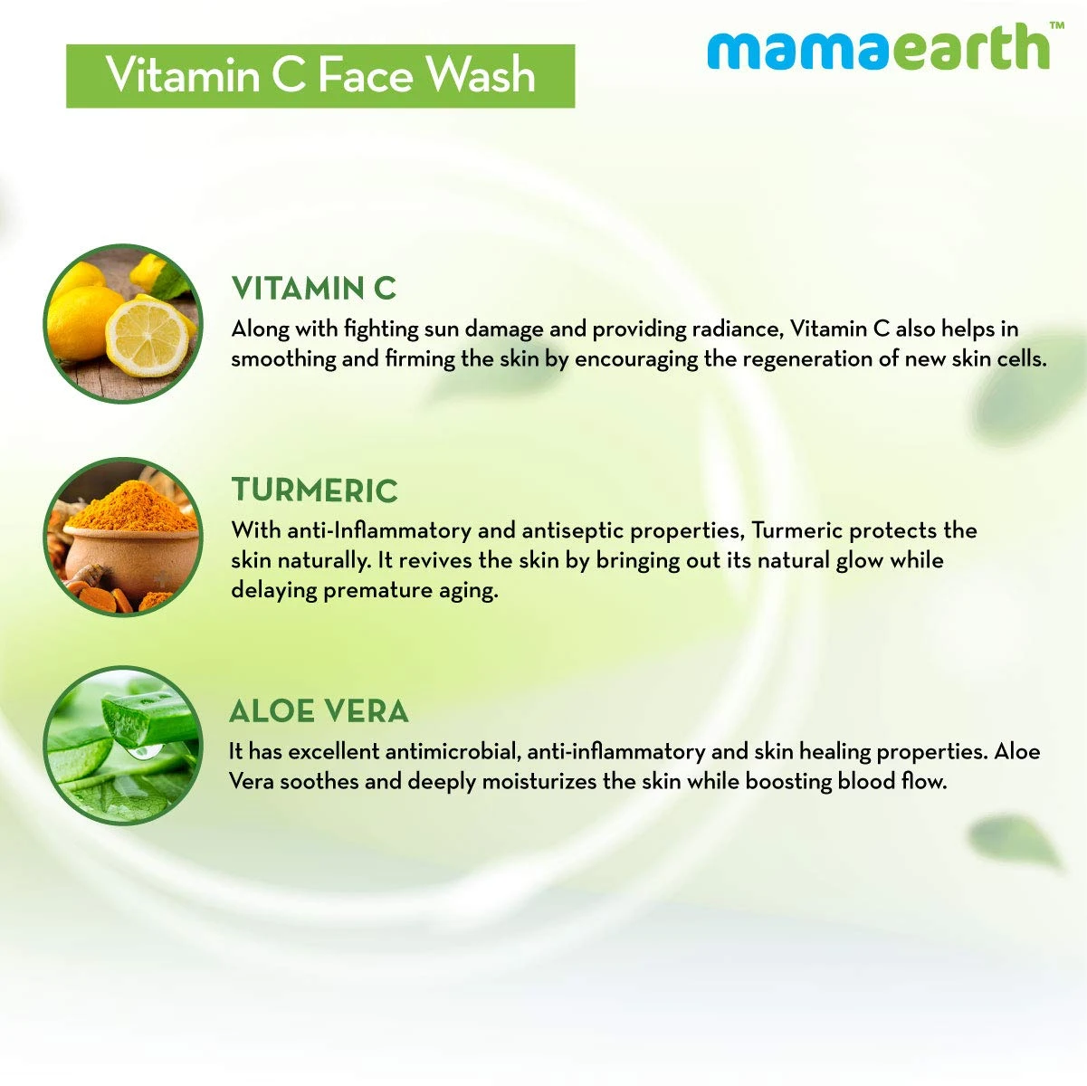 Mamaearth Vitamin C and Turmeric Face Wash 100ml - image 7