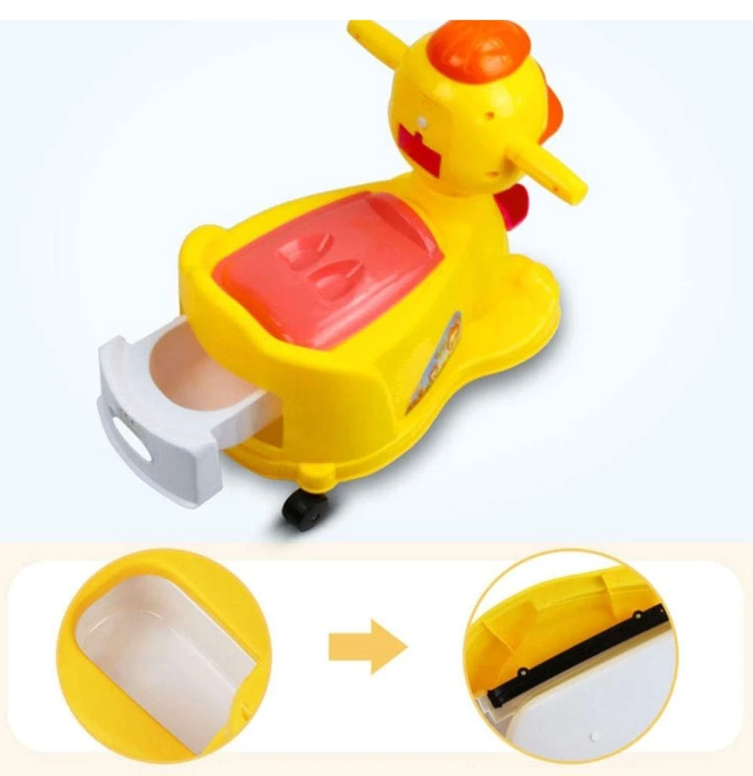 Multifunctional small yellow duck baby potty with music - image 2