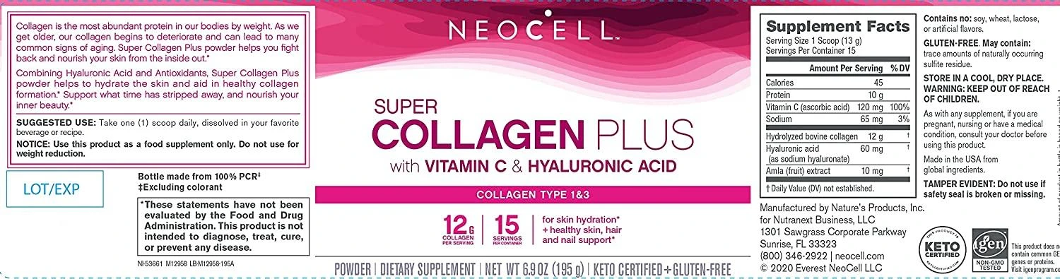 NeoCell Super Collagen Plus 195g Powder Skin Hair Nails - image 8