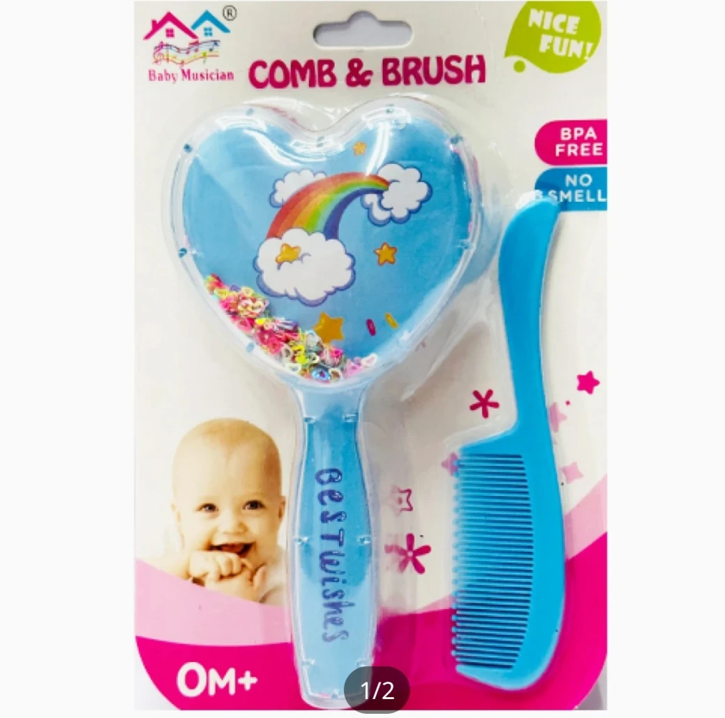 Newborn Baby Comb & Soft Brush Set - image 2