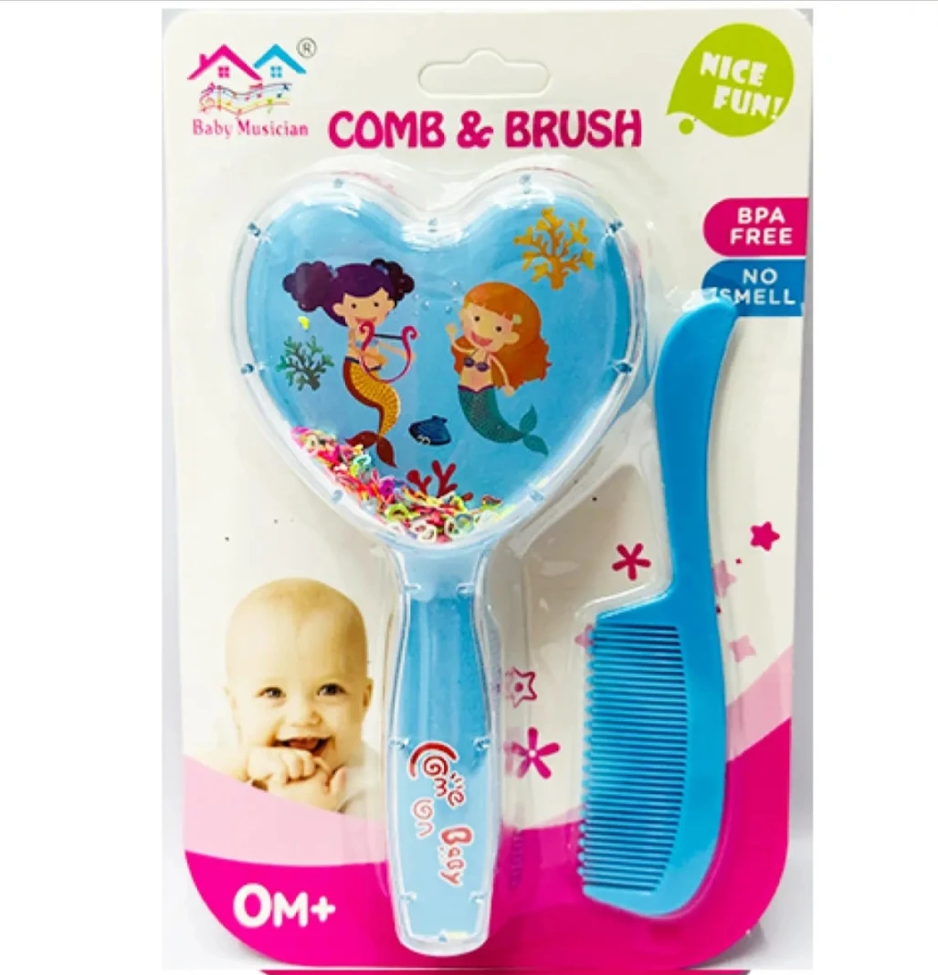 Newborn Baby Comb & Soft Brush Set - image 3