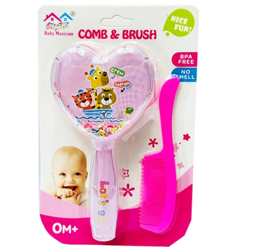 Newborn Baby Comb & Soft Brush Set - image 4