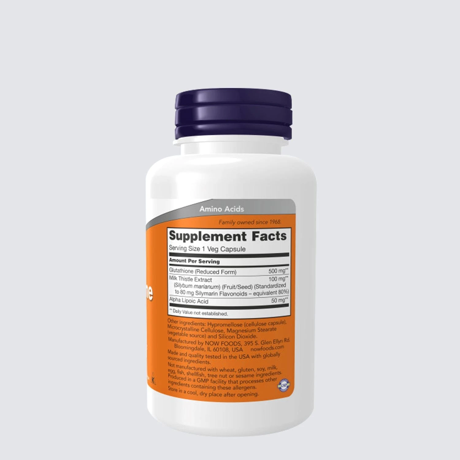 NOW Supplements Glutathione 500mg 60 Veg Capsules - image 4