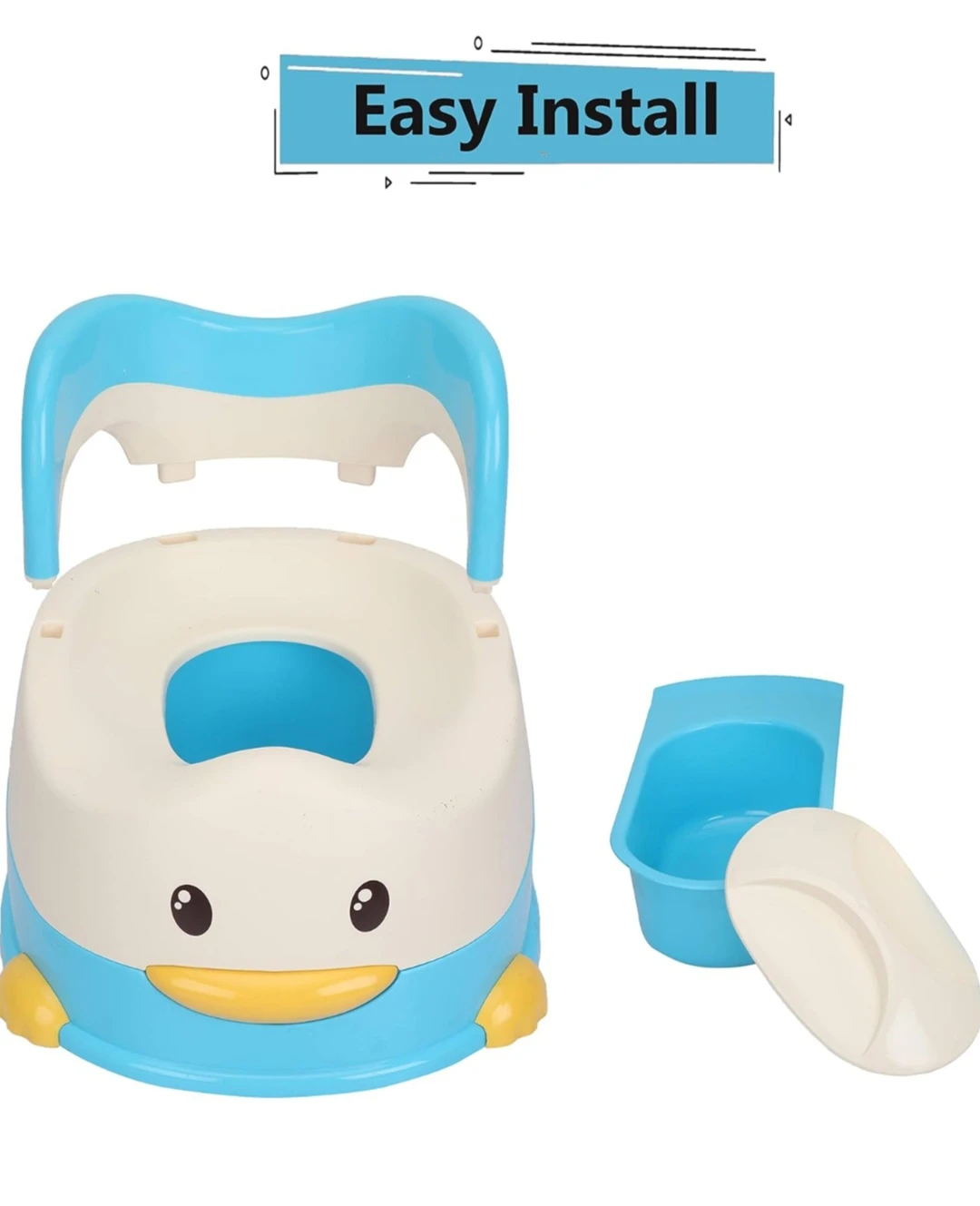 Potty Training Box with Back Rest & Covering/Closing Lid - image 5