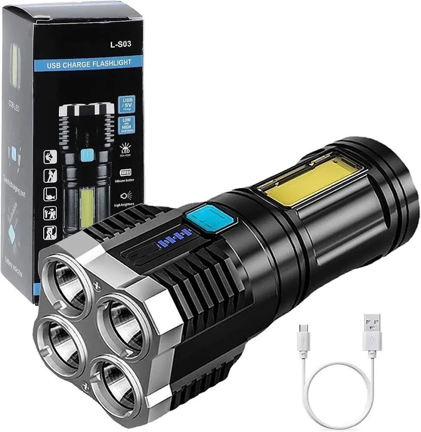 Rechargeble High Power flash lights with emergency lamp - image 2