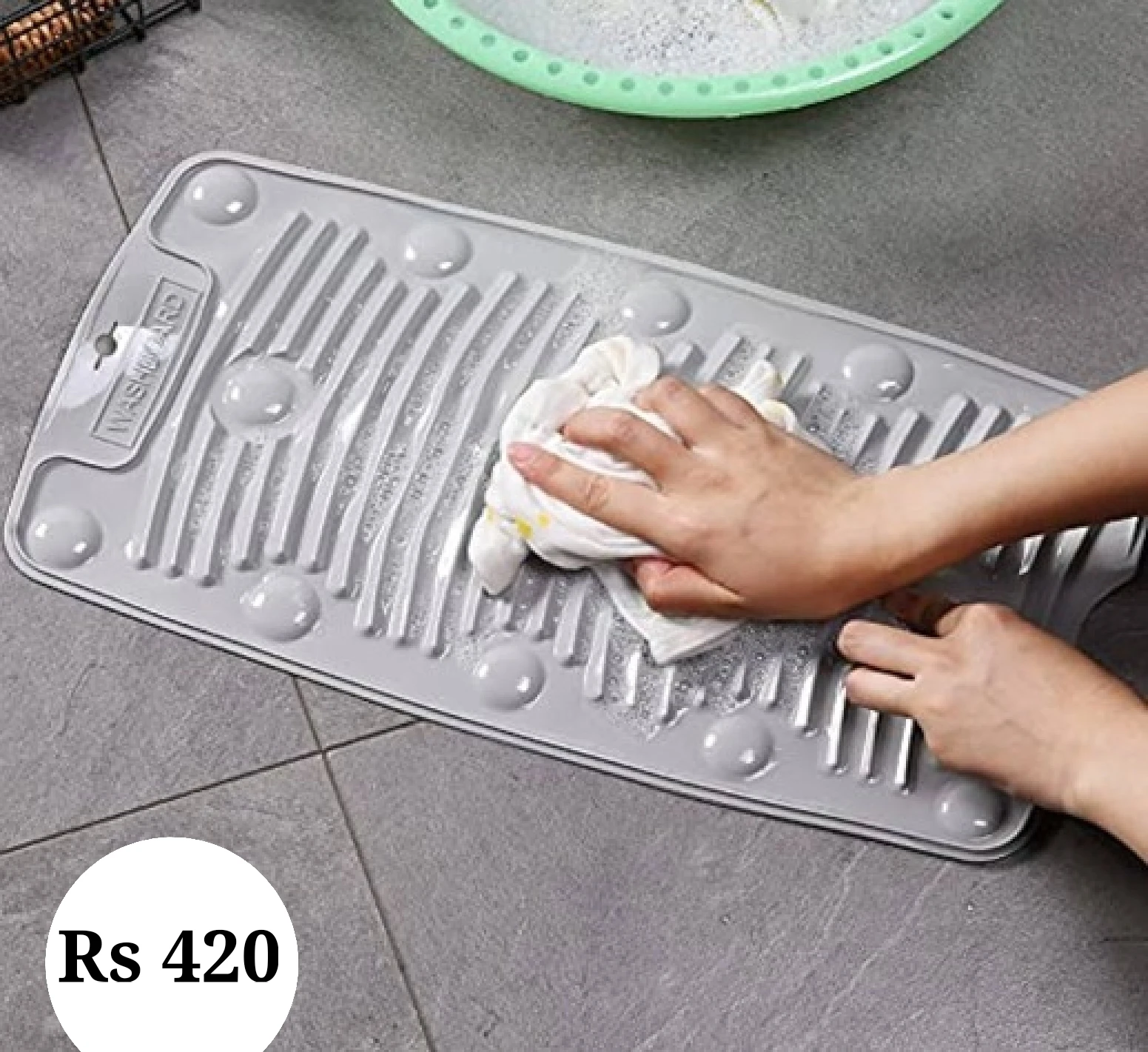 Silicone cloth washing mat