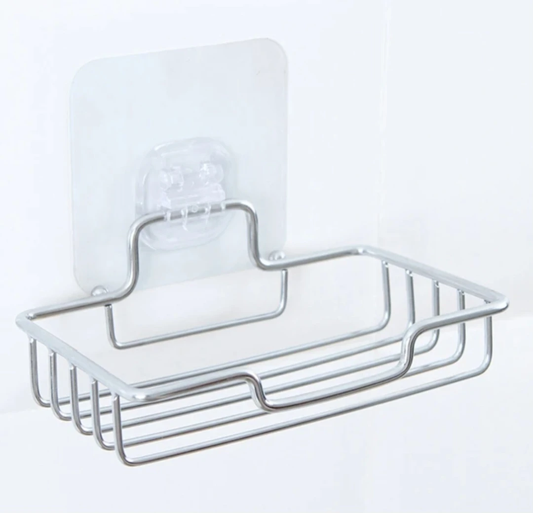 Stainless Steel Drain Soap Tray Bathroom Shelf