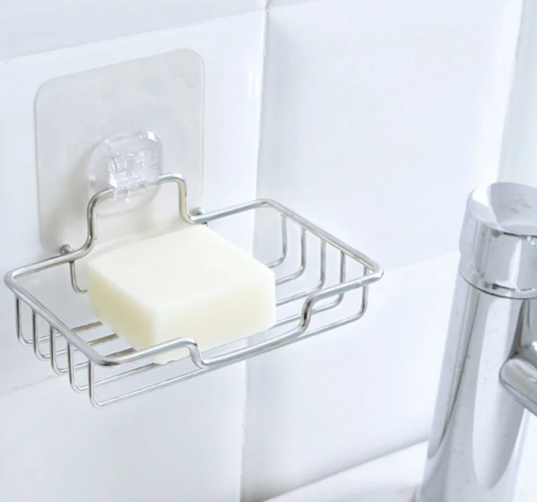 Stainless Steel Drain Soap Tray Bathroom Shelf - image 2