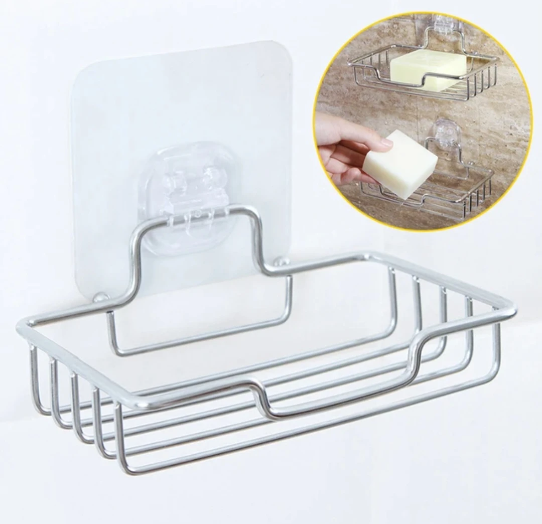 Stainless Steel Drain Soap Tray Bathroom Shelf - image 6