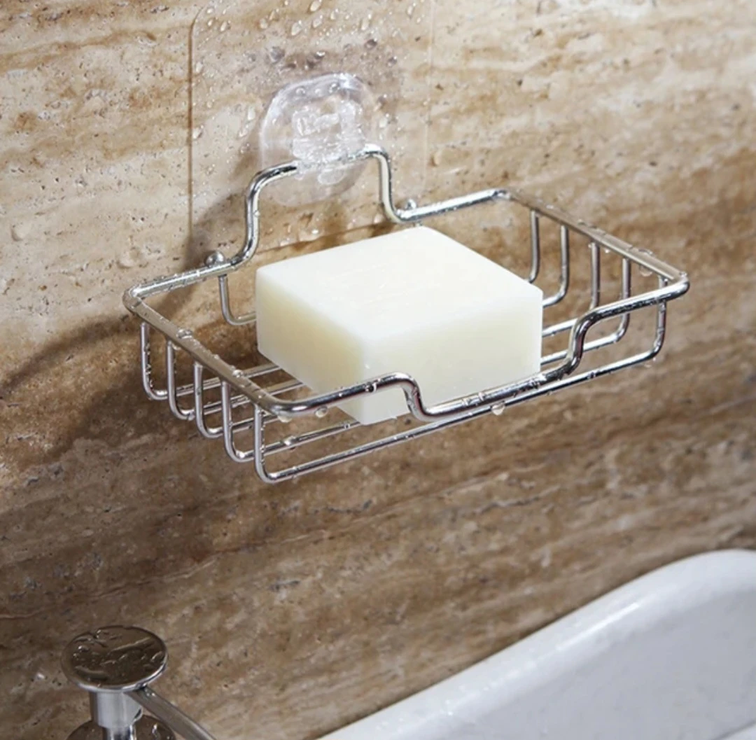Stainless Steel Drain Soap Tray Bathroom Shelf - image 4