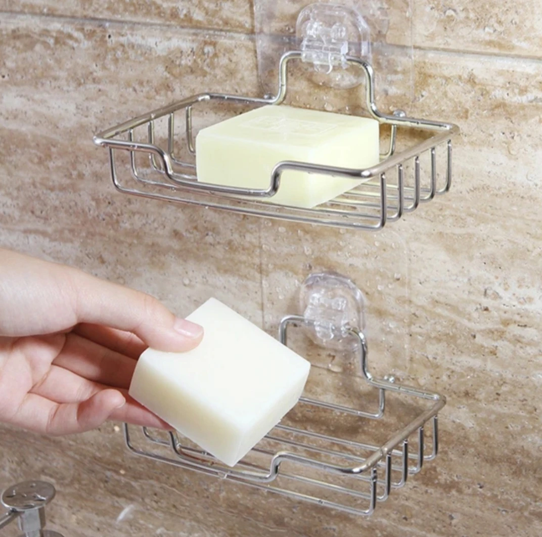 Stainless Steel Drain Soap Tray Bathroom Shelf - image 5