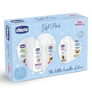 Chicco Baby  Gift Pack (Blue) with Pack of 5 Pcs