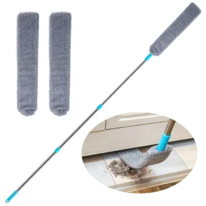 Dust brush under appliance gap duster