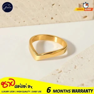 Glamon V Shape Gold Ring For Girls High Quality