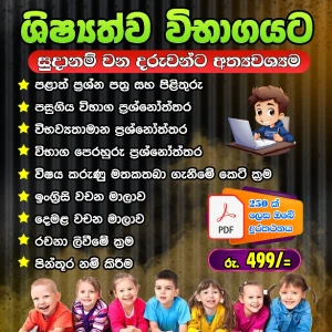 ශිෂ්‍යත්ව විභාගයට සූදානම් වන දරුවන්ට අත්‍යාවශ්‍යම