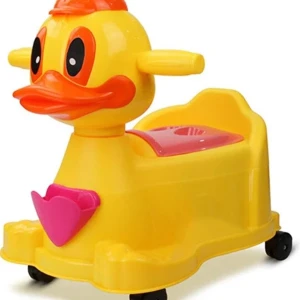 Multifunctional small yellow duck baby potty with music