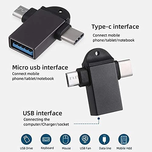 Generic 2 in 1 OTG Adapter USB 3.0 Micro Type-C Converter - image 6
