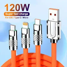 Generic 3-in-1 Fast Charging Cable Micro USB Type C 8 Pin