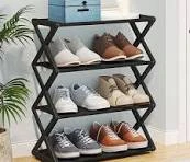 Generic 4 Tier X Shoe Rack Dustproof Storage