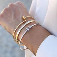 Generic Adjustable Gold and Silver Plated Plain Bracelet - image 3