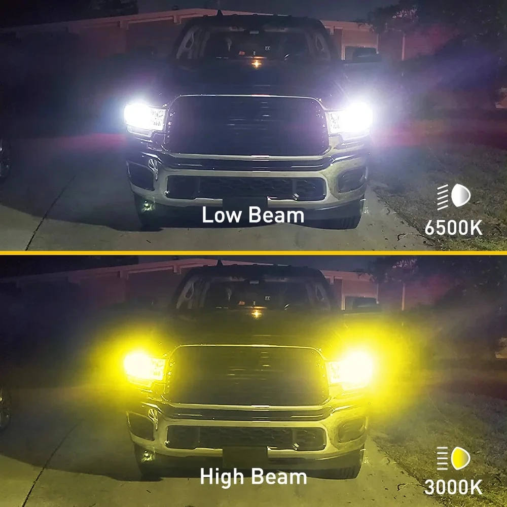 AUXITO H4 Hi/Lo Dual Color LED Headlight Bulbs - image 3