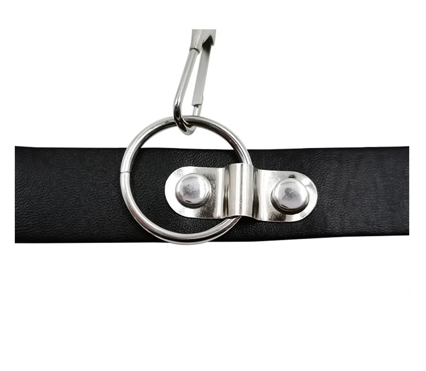 Generic Bondage Sexy Chain Collar Leather Neck Harness - image 4