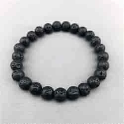 Generic Volcanic Lava Beads Unisex Bracelet