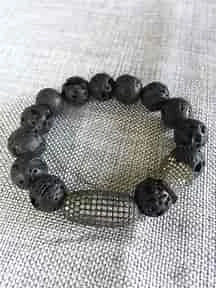 Generic Volcanic Lava Beads Unisex Bracelet - image 2